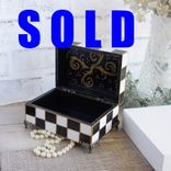 Black And White Checks Jewelry Box Checked Gift Box 1 small