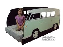 Surfer Mini-Bus Twin Kids Bed Frame - Handcrafted - Themed Children's Bedroom Furniture 1 small