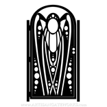 Art Deco Decorative Steel Gate - Garden Gate - Metal Art Wall Panel - Custom Gate - Handmade 1 small