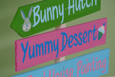 Party Sign Wood, Event Table Decor, Party Wooden Arrow Sign 2 small