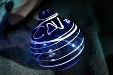 Hand Blown Glass Ornaments 3 small