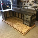Barn Wood Reception Desk / Front Counter / Hostess Station 3 small