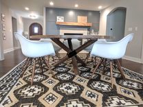 Custom Round Walnut Table With Three-Point Pedestal 4 small
