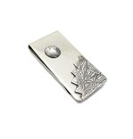 Sun Mountains Money Clip - Etched Silver Money Clip - Textured Money Clip - Ooak Credit Card Holder 3 small