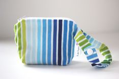 Mini Gusseted Messy Bags (Snack Bags) - Caribe Stripe 1 small