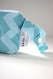 Mini Gusseted Messy Bags (Snack Bags) - Aqua Chevrons 1 small