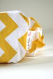 Mini Gusseted Messy Bags (Snack Bags) - Yellow Chevrons 2 small
