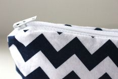 Small Gusseted Messy Bags (Snack Bags) - Navy Chevron 3 small