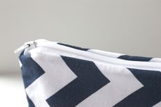 Large Gusseted Messy Bags (Snack Bags) - Navy Chevrons 3 small