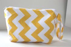 Large Gusseted Messy Bags (Snack Bags) - Yellow Chevron 1 small