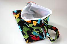 Small Lay Flat Messy Bags (Wet Bags) - Dinosaurs In Bright 3 small