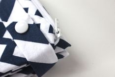 Small Lay Flat Messy Bags (Wet Bags) - Navy Chevron 2 small