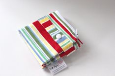 Small Lay Flat Messy Bags (Wet Bags) - Retro Cha Cha Stripe 1 small