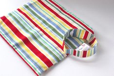 Small Lay Flat Messy Bags (Wet Bags) - Retro Cha Cha Stripe 3 small