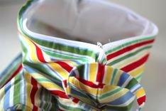 Large Lay Flat Messy Bags (Wet Bags) - Retro Cha Cha Stripe 6 small
