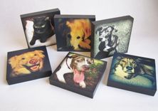 Custom Photo Art, Family Portrait, Set Of 4 4 small