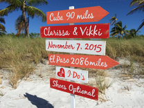 Best Day Ever, Shoes Optional, I Do's Beach Wedding Decor Signs. 3 small