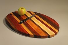Oval Cutting Board Of 5 Woods 1 small