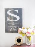 Block Letter Monogram Last Name Wood Sign - Family Name Established Sign - Personalized Wooden Decor 1 small
