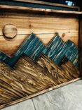 Mountain Scene Rustic Wall Decor | Mountain Moon Reclaimed Wall Art 3 small