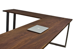 L Shaped Desk,  Large L Shaped Desk, Credenza Desk, L Shaped Computer Desk, L Shaped Gaming Desk 1 small