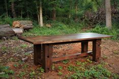 Farmhouse Table Reclaimed Barnwood- Maple 2 small