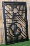 Modern Artistic Metal Gate - Mid-Century Modern Design - Flw Design - Geometric Garden Gate 1 small