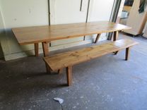 Dining Table And Bench Made From Reclaimed Wood In The Usa 1 small