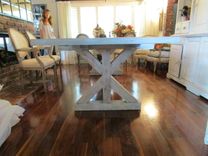 Reclaimed Wood Dining Table And 2 Leaves 2 small