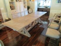 Reclaimed Wood Dining Table And 2 Leaves 4 small