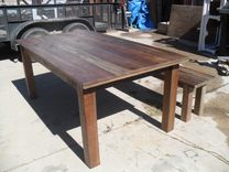 Reclaimed Wood Dining Table And Bench Custom Made In The Usa From Reclaime Wood 5 small