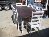 Reclaimed Wood Dining Table And Chairs Custom Made In The Usa From Reclaimed Wood 2 small