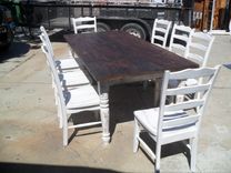 Reclaimed Wood Dining Table And Chairs Custom Made In The Usa From Reclaimed Wood 4 small