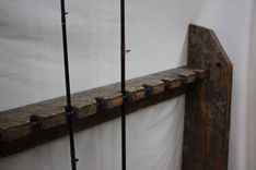Reclaimed/Barnwood Lumber Fishing Rod Rack/Cabinet 6 small
