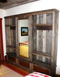 Reclaimed Lumber Armoire With Mirrored Door 1 small