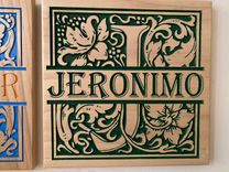 Family Monogram And Initial Plaque. 5 small
