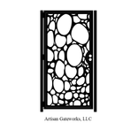 Decorative Metal Gate - River Rocks - Handmade - Abstract - Architectural Panel 1 small