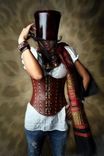 Hard Leather Riveted Corset 1 small