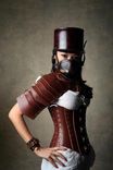 Hard Leather Riveted Corset 5 small
