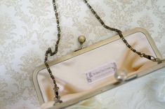 Bridal Clutch Purse In Ivory Lace With Pom Pom Flowers 4 small