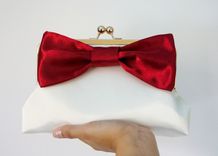 Red Clutch Purse With A Big Red Bow 4 small