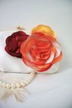 Autumn-Inspired Clutch Purse With Handmade Flowers 4 small