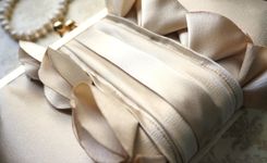 Custom Satin Bridal Purse With Ruffles 2 small
