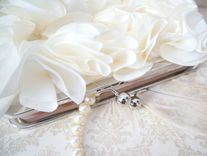 Pale Ivory Avant-Garde Bridal Clutch Purse 2 small