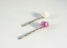 Hairpin With Lavender Bouquet Cabochon 2 small