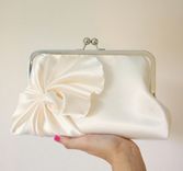 Art Deco Bridal Clutch Purse With Swirls 3 small