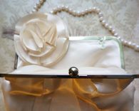Art Deco Bridal Clutch Purse With Sequins, Rhinestones, Beads, And Pearls 2 small