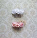 Victorian-Inspired Flower Girl Hair Comb With Gypsophila Flowers 3 small