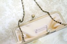 Victorian-Inspired Bridal Clutch Purse With Pom Pom Flowers 4 small