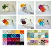 Orange And Pink Clutch Purse With Flower Accent 1 small